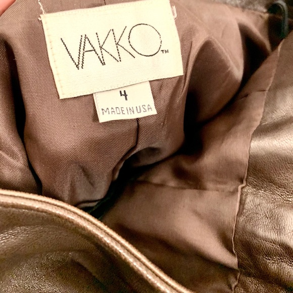 VAKKO Lambskin $390 Leggings Slacks Skinny Pants Trousers Leather Straight Leg - Picture 6 of 10